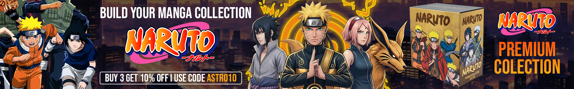 Naruto Premium Collection — Buy 3 Get 10% Off, code ASTRO10