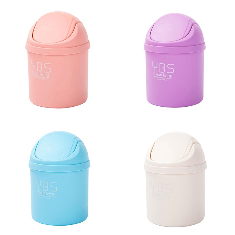 1PC Office Mini Desktop Storage Box Waste Container Desktop Cleaning Barrel Small Desk Organizer Storage Dustbins