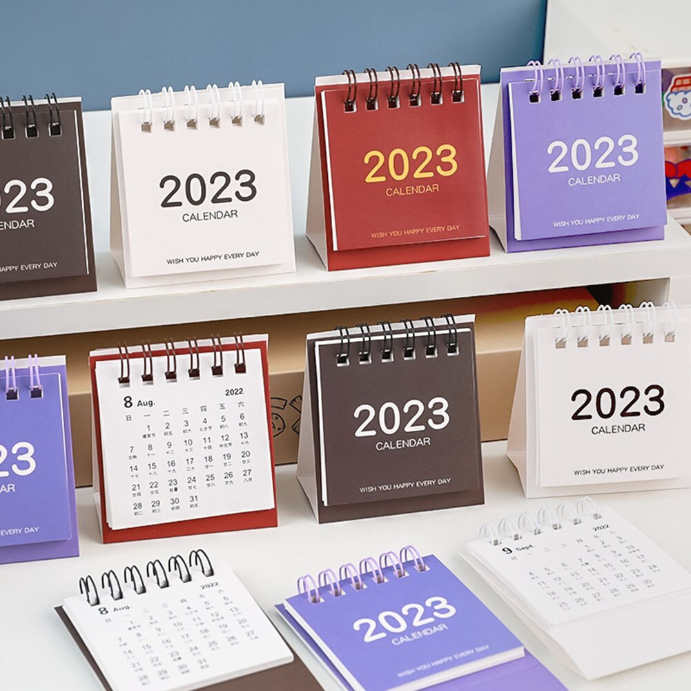 2023 Mini Calendar Table Calendar Desktop Calendar Scheduler Table Planner Yearly Agenda Organizer Desk School Office Supplies