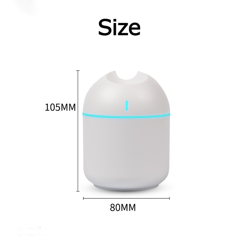 250ML Mini Air Humidifier Essential Oil Diffuser USB LED Lamp For Home Office Car Aroma Diffuser Anion Mist Maker Car Purifier