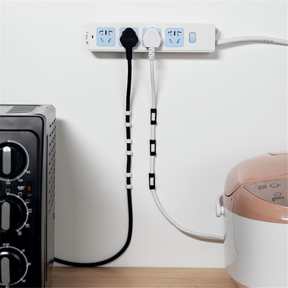 2sets Wall Mounted Socket Fixer  Remote Control Router Holder Cable Wire Organizer Desk Set Desk Accessories Office Supplies