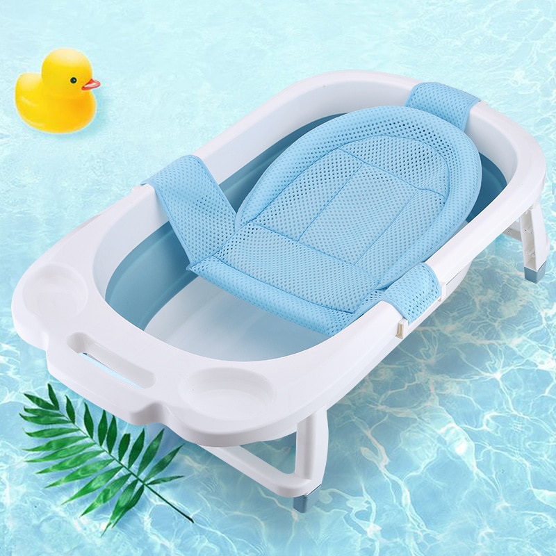 3 Support/4 Support Cross Shaped Kids Bath Mat Seat Non-slip Tub Pillow Seat Mat Baby Bath Net Adjustable Baby Bathtub Shower