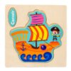 3D Wooden Puzzle Jigsaw Toys For Children Wood 3d Cartoon Animal Puzzles Intelligence Kids Early Educational Toys for children
