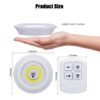 3W Super Bright Cob Under Cabinet Light LED Wireless Remote Control Dimmable Wardrobe Night Lamp Home Bedroom Kitchen Nightlight