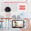 4.3 Inch Video Baby Monitor With Pan Tilt Camera 2.4G Wireless 2 Way Audio Night Vision Surveillance Security Camera Babysitter