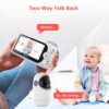 4.3 Inch Video Baby Monitor With Pan Tilt Camera 2.4G Wireless 2 Way Audio Night Vision Surveillance Security Camera Babysitter