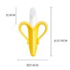 Boxed Children's Banana Teether Molar Sticks Bites Food Grade Silicone Fruit Teether Baby Training Toothbrush