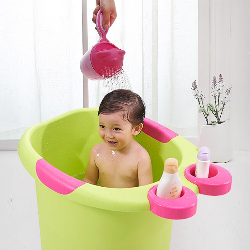 Cartoon Baby Bath Caps Baby Shampoo Cup Children Bathing Bailer Baby Shower Spoons Child Washing Hair Cup Kids bath tool