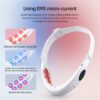 CkeyiN V Shaped Facial Lifting Device Slimming Face Tightening Machine Red Light Therapy Neck EMS Massager Removal Double Chin