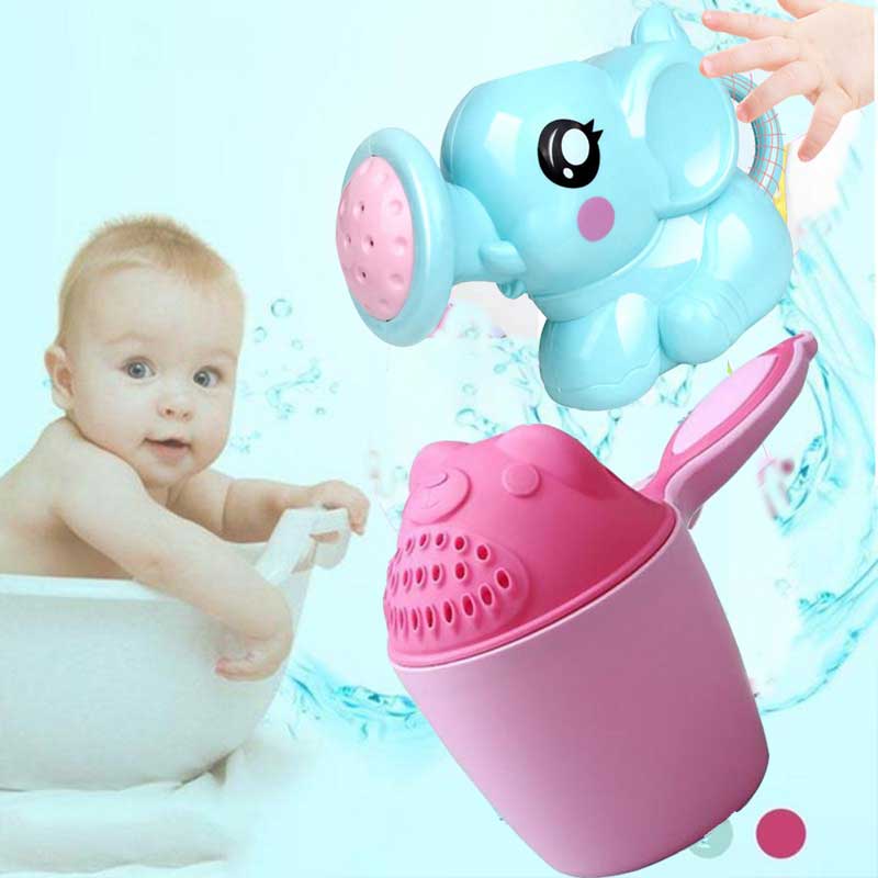 Cute Cartoon Baby Bath Caps Toddle Shampoo Cup Children Bathing Bailer Baby Shower Spoons Child Washing Hair Cup Kids Bath Tool