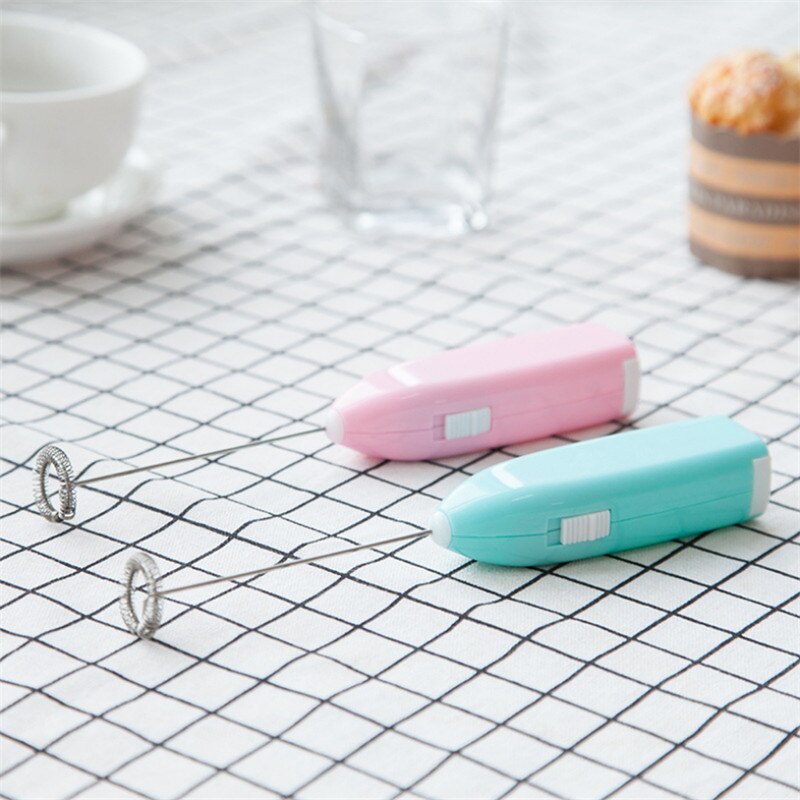 Electric Egg Beater Milk Frother For Coffee Household Kitchen Mini Stainless Steel Coffee Milk Tea Blender