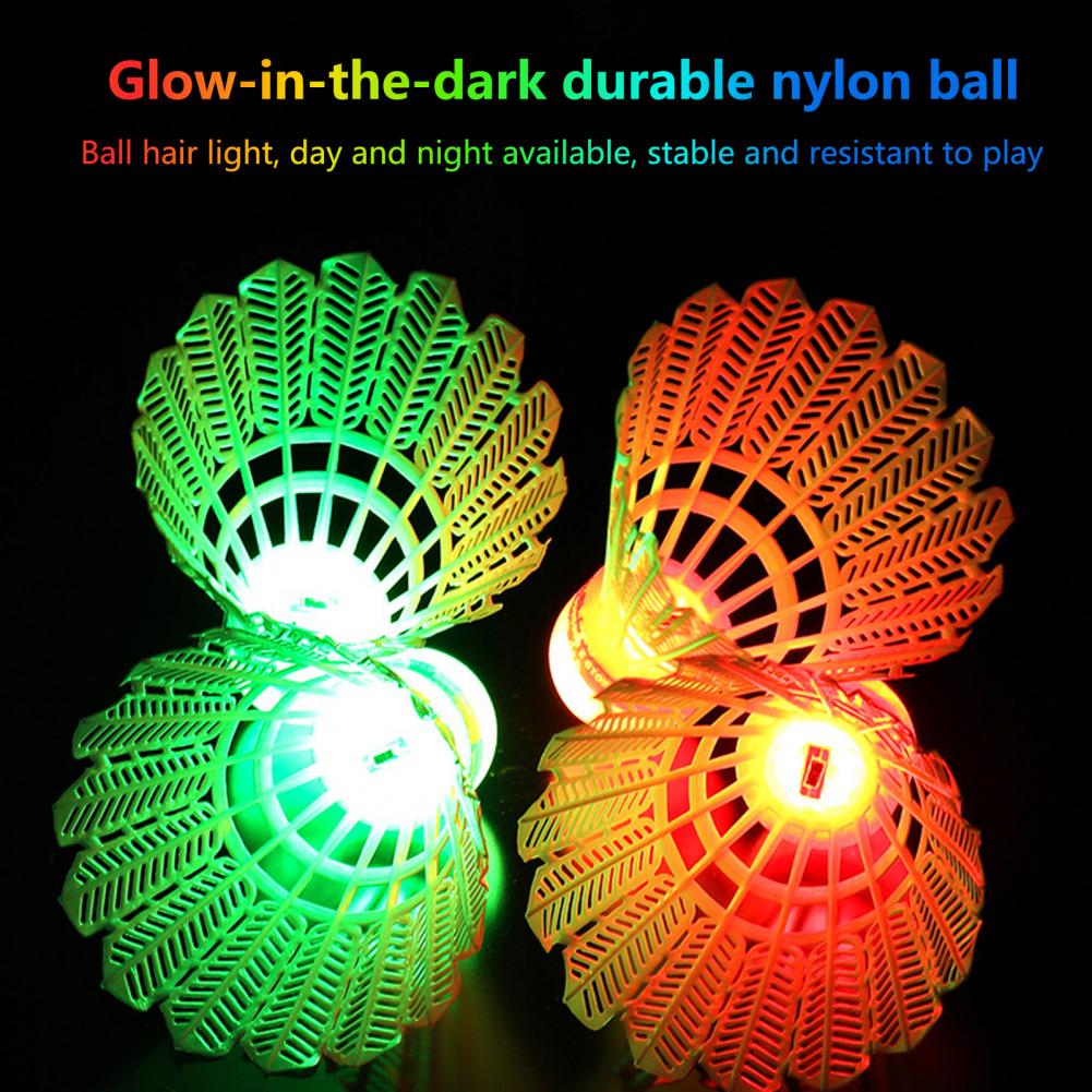 Endurance Flight Stability Vibration Damping Glow in The Dark Shuttlecocks Unbreakable Fluorescent Badmintons Sport Supplies