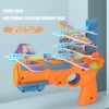 HOT！Airplane Launcher Bubble Catapult With 6 Small Plane Toy Funny Airplane Toys for Kids plane Catapult Gun Shooting Game Gift