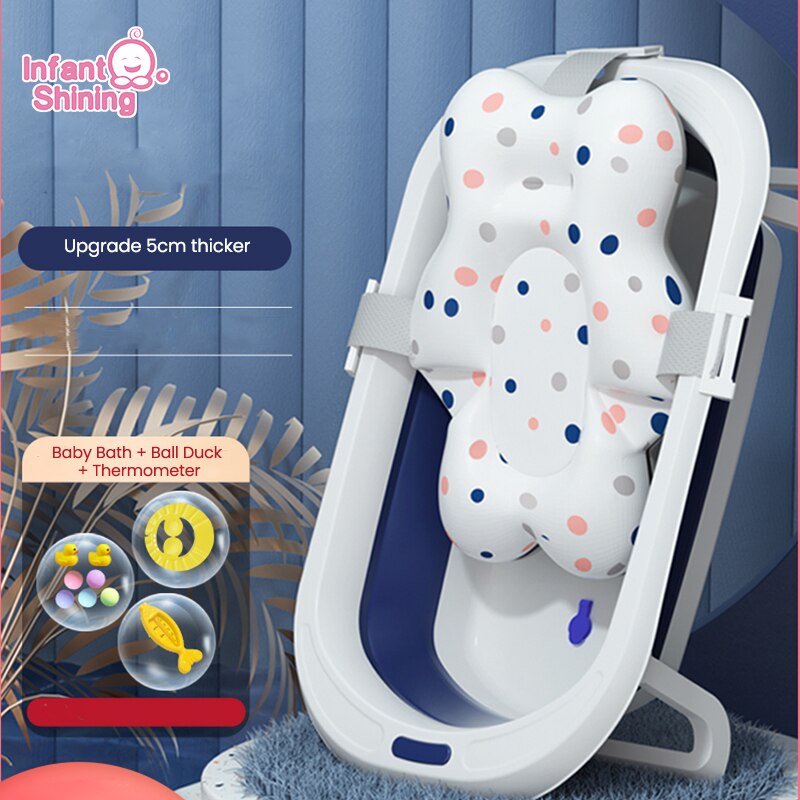 Infant Shining Folding Bath Tub Baby Bath 0-6 Years Large Size Newborn Baby Products Bath Seat Bathtub for Kids Baby Shower Bath