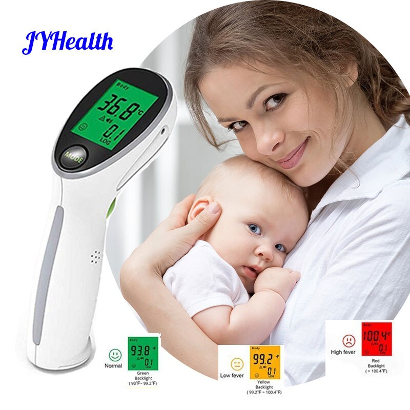 JYHealth Digital Thermometer Portable Non-contact Infrared Thermometer Gun Baby and Adult Body & Surface Temperature Measurement