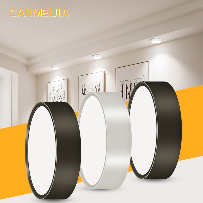 Led Downlight 220V Spot Lamp 10/15/25W Down lights Led Ceiling Lamp Surface Mounted Spot Lighting Fixture for Home Kitchen Store