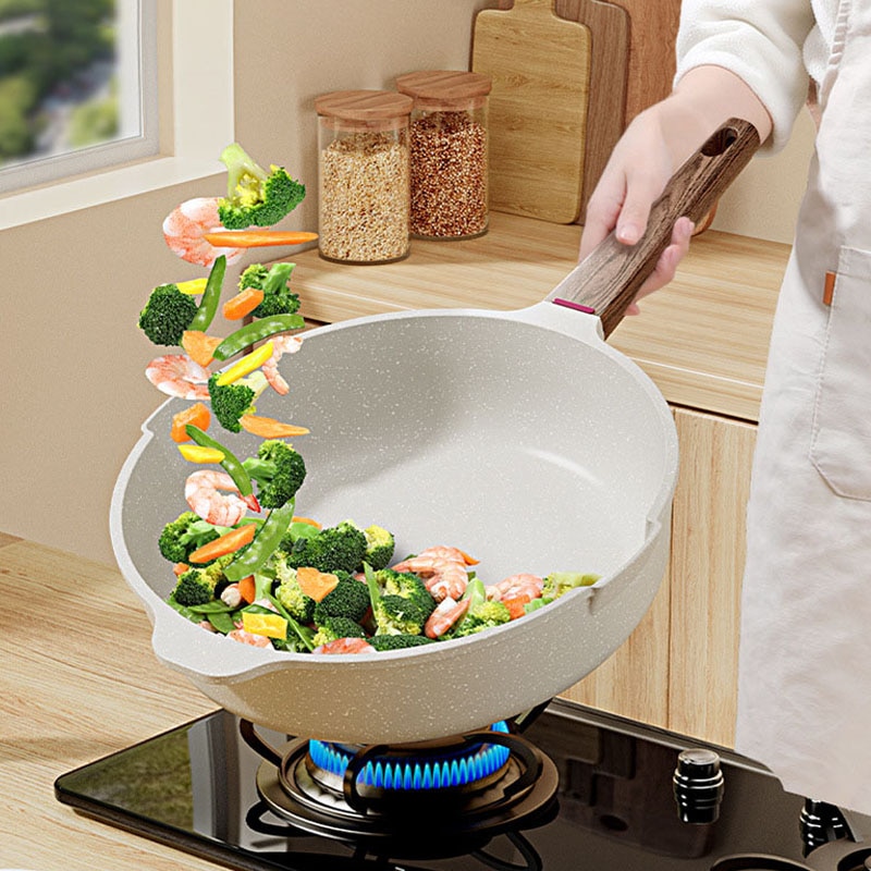 Maifan Stone Non Stick Pan Household Steak Fried Egg Frying Pan