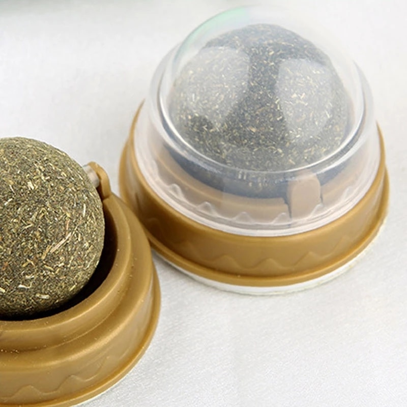 Natural Catnip Ball Stickon Wall Cat Toy Treats Healthy Natural Removes Hair Balls Pet Items Cats Mint Snack Pet Cat Accessories