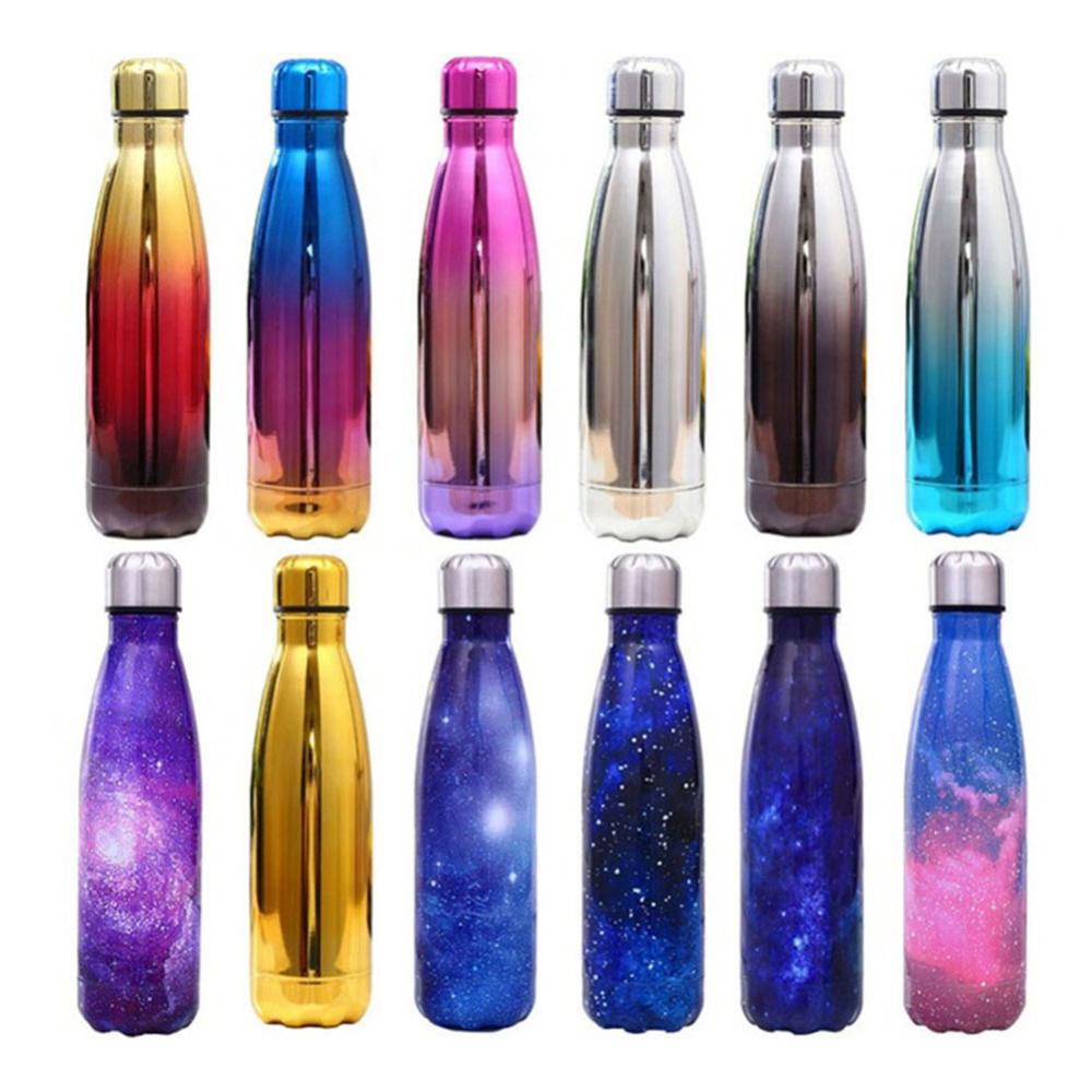 New 500ML Water Bottle Vacuum Insulated Flask Thermal Sport Chilly Mug Cold Bottle Cooking Supplies Climbing Camping Equipment