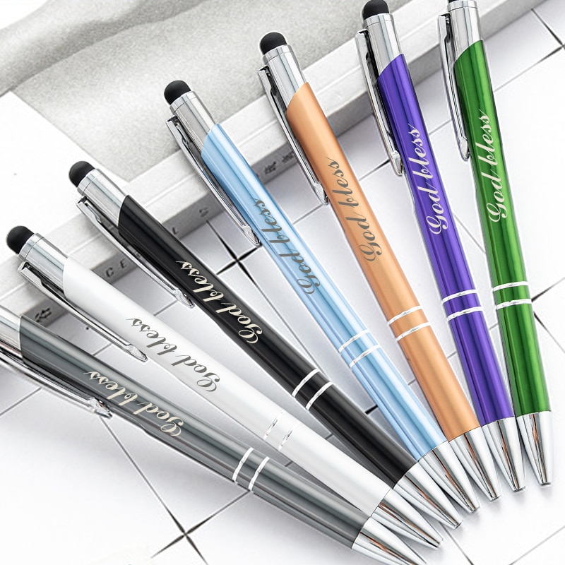 Personalized Custom Logo Metal Multicolor Ball Point Pen Business Advertising Office Pens Birthday Party Gift School Stationery
