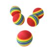 Rainbow Ball Cat Toy Ball Interactive Cat Toys Play Chewing Rattle Scratch Toys For Cats Natural Foam Ball Training Pet Supplies