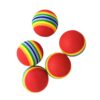 Rainbow Ball Cat Toy Ball Interactive Cat Toys Play Chewing Rattle Scratch Toys For Cats Natural Foam Ball Training Pet Supplies