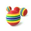 Rainbow Ball Cat Toy Ball Interactive Cat Toys Play Chewing Rattle Scratch Toys For Cats Natural Foam Ball Training Pet Supplies