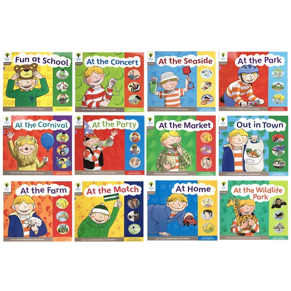 Random 2 Books of Oxford Reading Tree 1st Level Pronunciation Introductory Natural Spelling 3-8 Years Old Children English Books