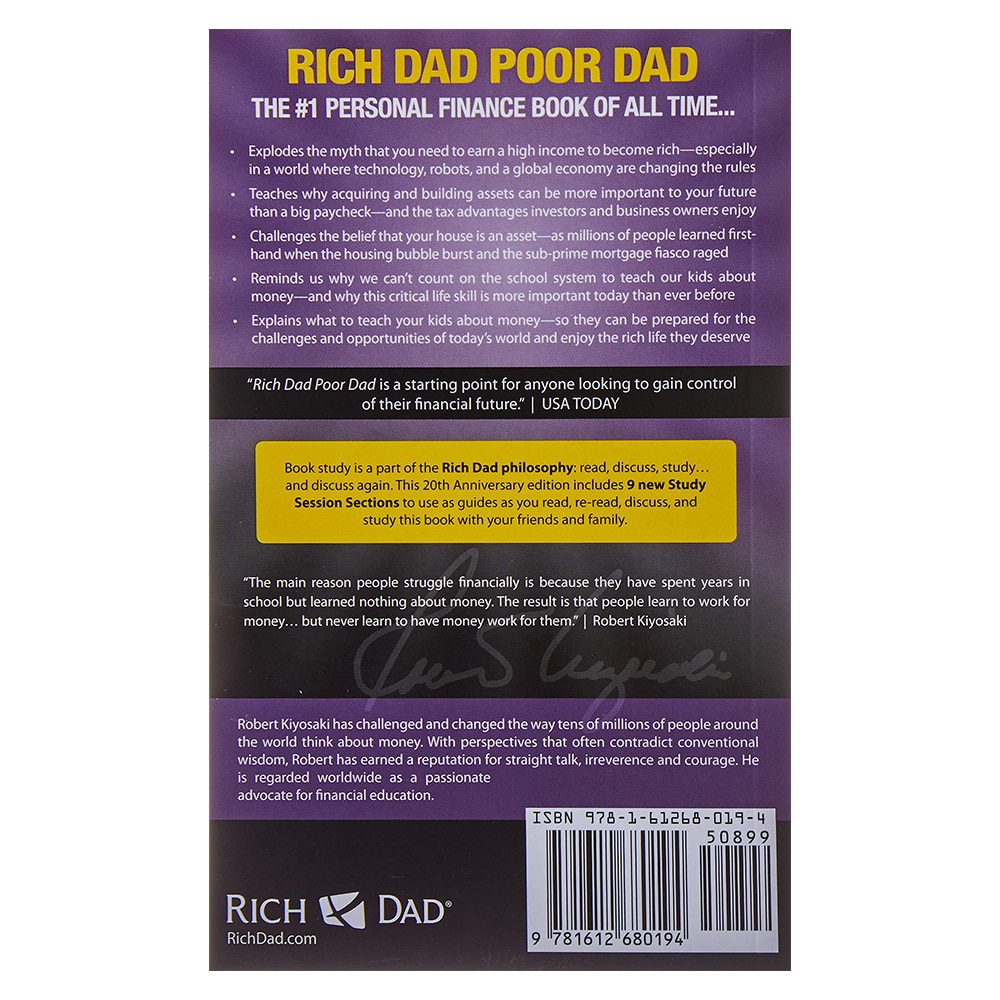 Rich Dad Poor Dad Robert English Version Rich Dad Poor Dad Robert Parents Early Childhood Education and Growth English Books