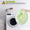 Round donut dog and cat bed long hair cuddle removable machine washable pet pillow bed for small pets