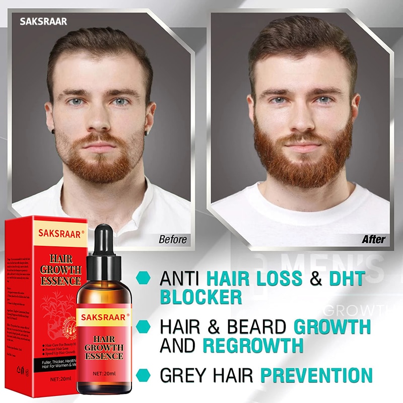 SAKSRAAR Hair Growth Essential Oils Essence 100% Original Anti Hair Loss Products Treatment Health Care Beauty Hair Growth Serum