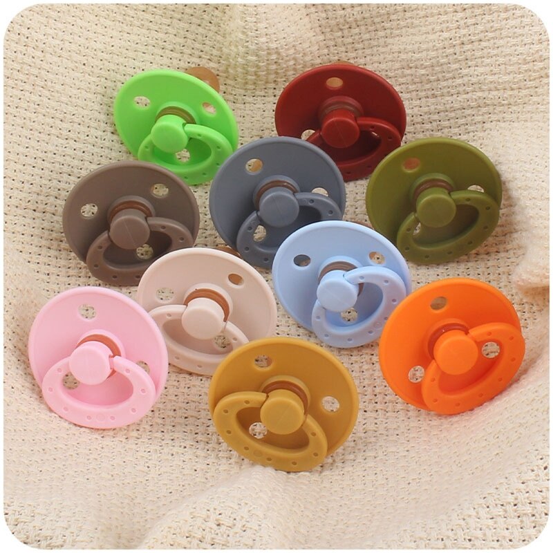 Silicone Soothing Baby Pacifier Portable Newborn Boys Girls Sleep Bite Nipple Nursing Teether Infant Supplies D5QA