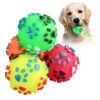 Soft Natural Rubber Dogs Ball Funny Interactive Extra-tough Elasticity Ball Puppy Chew Toy Tooth Cleaning Snack Toy Pet Products