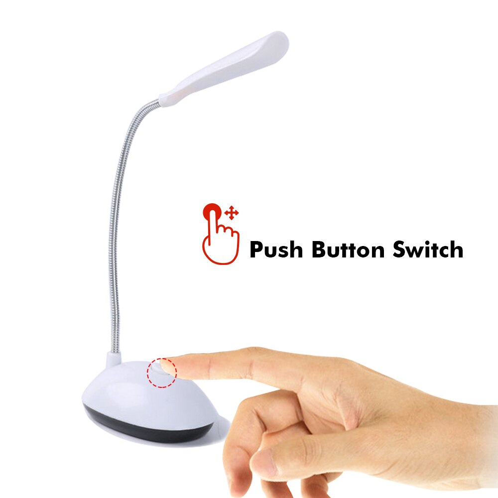Table Lamp For Study LED Desk Lamp 3XAAA Battery Not Include Dimmiable Mini Table Top Lantern Cute Flexo Book Light Office Smart