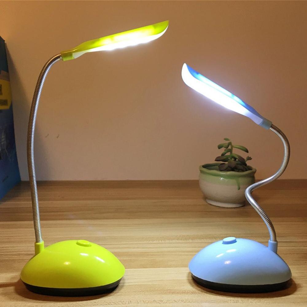 Table Lamp For Study LED Desk Lamp 3XAAA Battery Not Include Dimmiable Mini Table Top Lantern Cute Flexo Book Light Office Smart